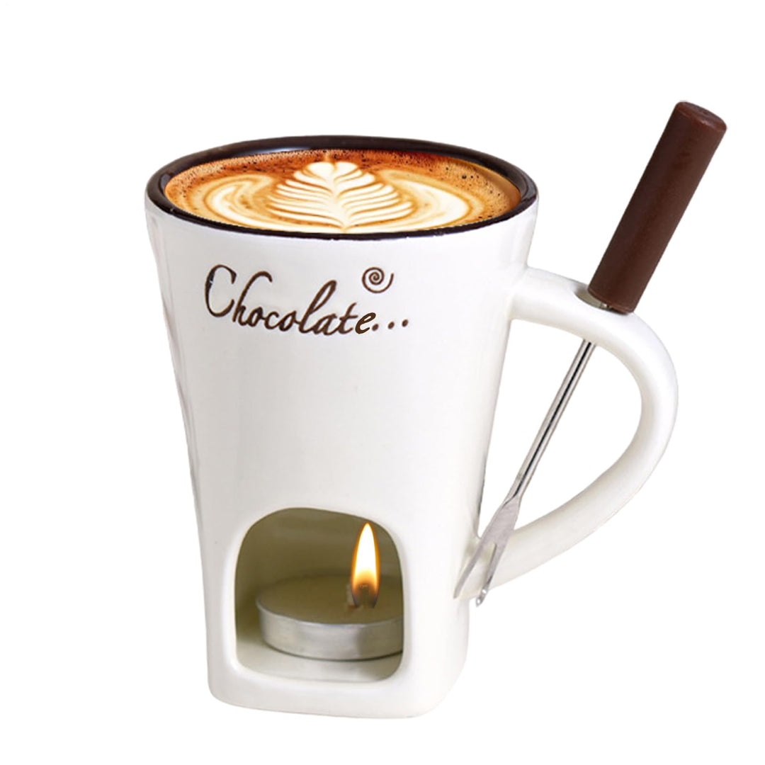 Schokofondue Tasse, 200 Ml Keramik Schokoladenfondue Tasse, Mehrzweck Chocolate Fondue Set Zum Schme