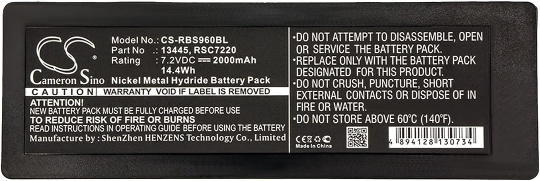 CS-RBS960BL Akkus, 2000 mAh, kompatibel mit [Scanreco] 16131, 590, 592, 790, 960, BS590, Cifa, EA251
