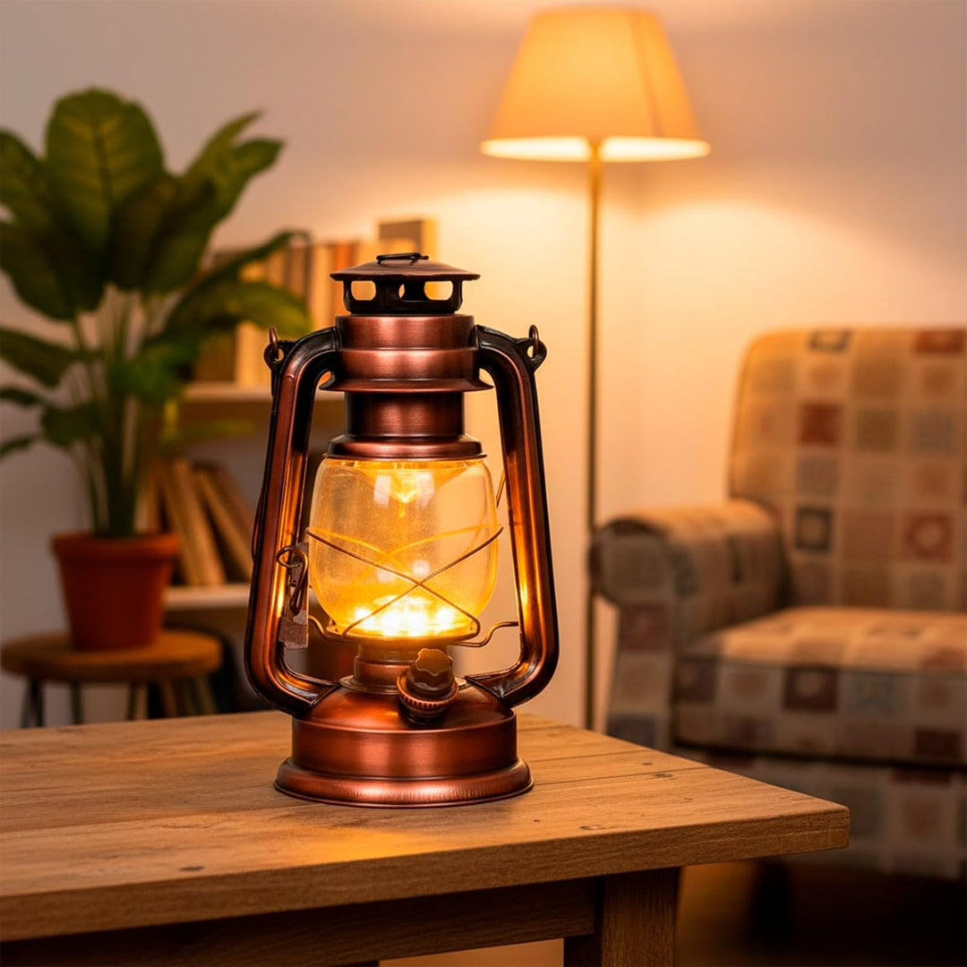 Eaxus® 2er Set LED Laterne im Design einer Öllampe - Dimmbar ☀️ Schöne Wohnzimmer-Deko & Gartendeko,