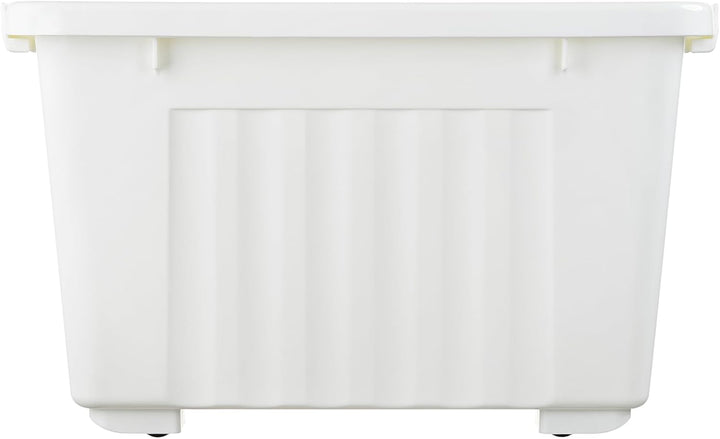 Cetomo,35L,4er-Pack, Aufbewahrungsbox mit deckel,Aufbewahrungsboxen, mit Clips, stapelbar, Wohnzimme