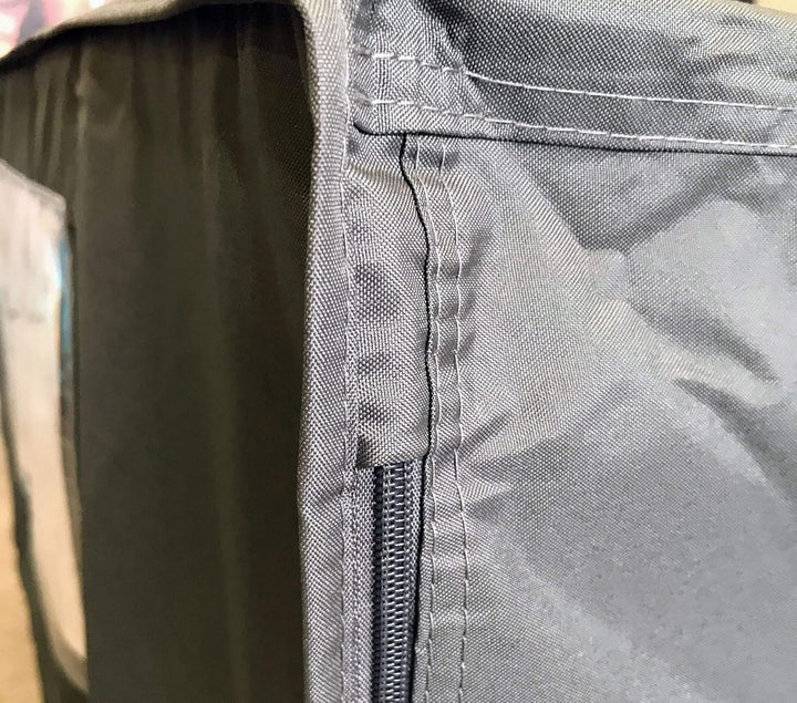 QUICK STAR Gitterbox Abdeckung 125x85x50cm Grau Schutzhaube Abdeckplane Staubschutz Palettenmöbel