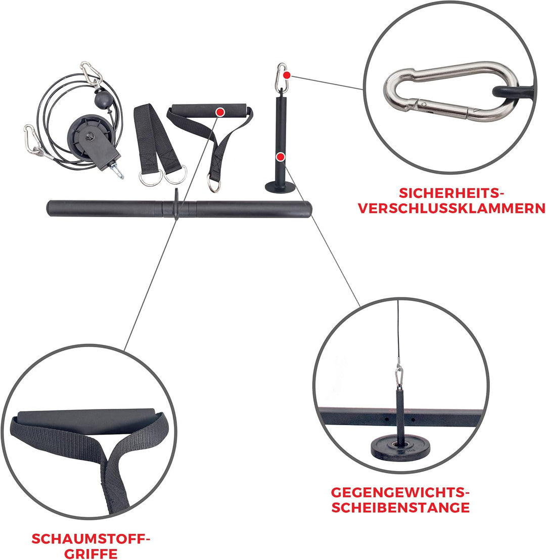 Sunny Health & Fitness Power Rack und Cage Add-on Befestigung Zubehör: Barhalter, Dip-Bars, J-Haken,