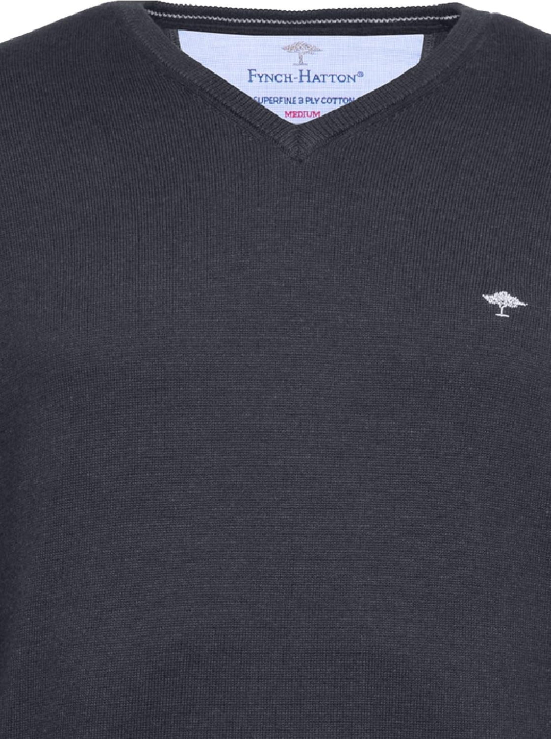 FYNCH-HATTON Herren, V-Neck Pullover S Blau (Night 680), S Blau (Night 680)