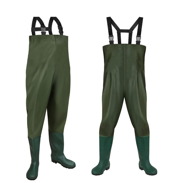 SWANEW Wathose Anglerhose Hose 70D Nylon Composite PVC Teichhose, mit rutschfesten Gummistiefeln, Ho