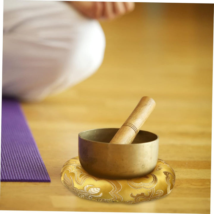 VICASKY 4 Stück Matte Klangschalenhalter Klangschalen-Pad Tibetische Klangschalenkissen Yoga Ring Bl