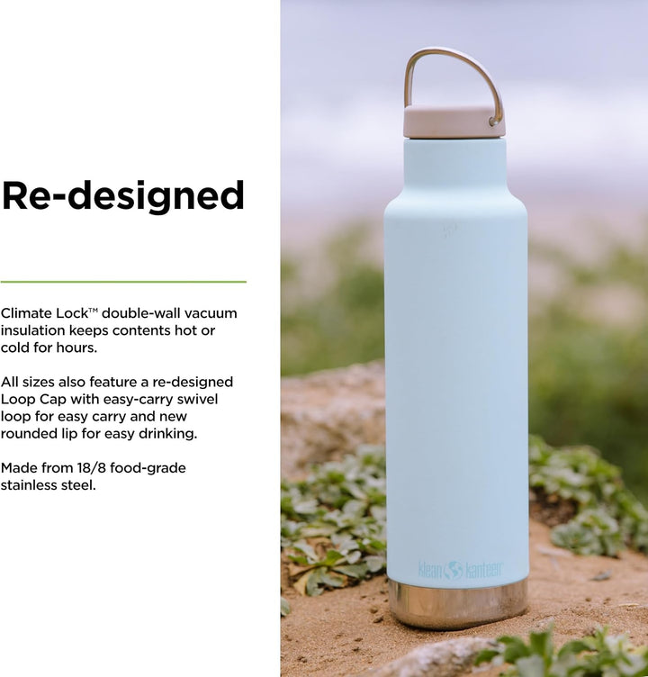 Klean Kanteen Unisex – Erwachsene Classic Schlaufenkappe, Blue Tint, One Size Einheitsgrösse Blue Ti