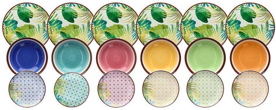 Tognana New Jungle Tellerservice 18-teilig Mehrfarbig