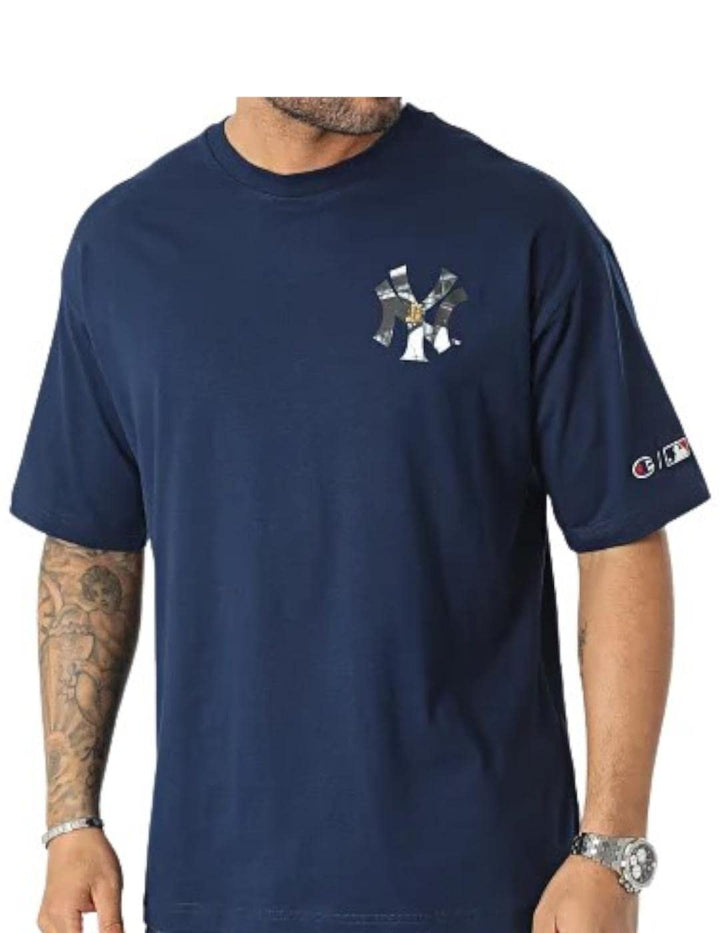 Champion Herren Rochester 1919 MLB Crewneck S-s T-Shirt L Blau, L Blau
