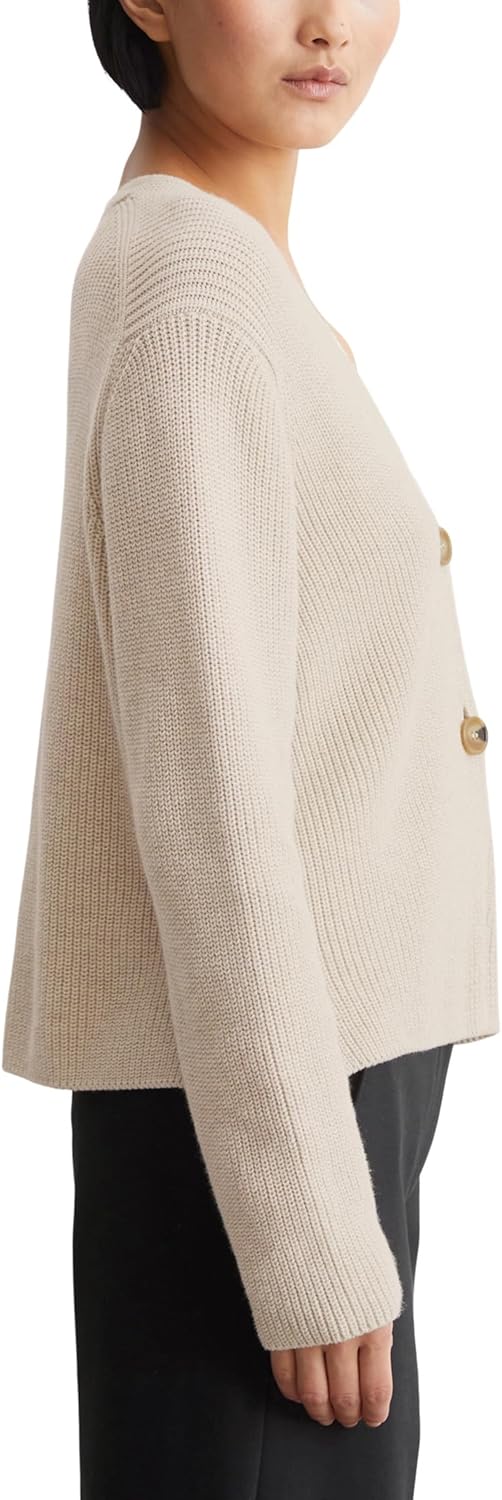 Marc O´Polo Damen Long Sleeve Cardigan Sweater XXS Weiss, XXS Weiß