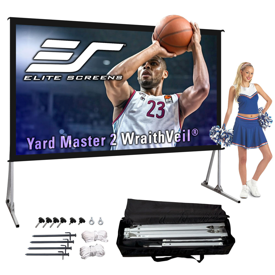 Elite Screens OMS100H2-DUAL Mobile Garten Leinwand Yard Master 2 Dual 222 Outdoor Projection Screen