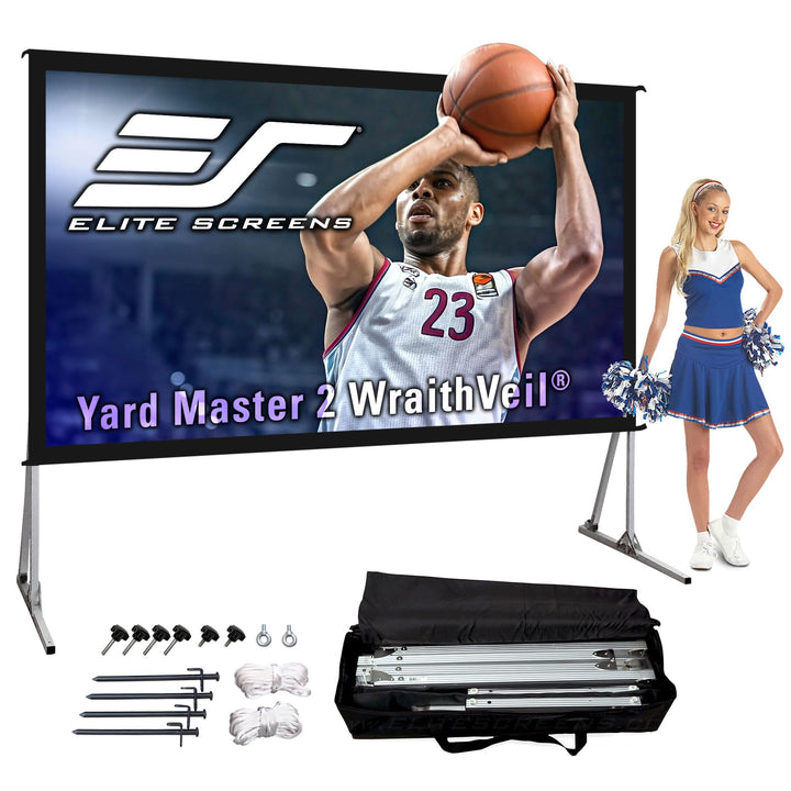 Elite Screens OMS100H2-DUAL Mobile Garten Leinwand Yard Master 2 Dual 222 Outdoor Projection Screen