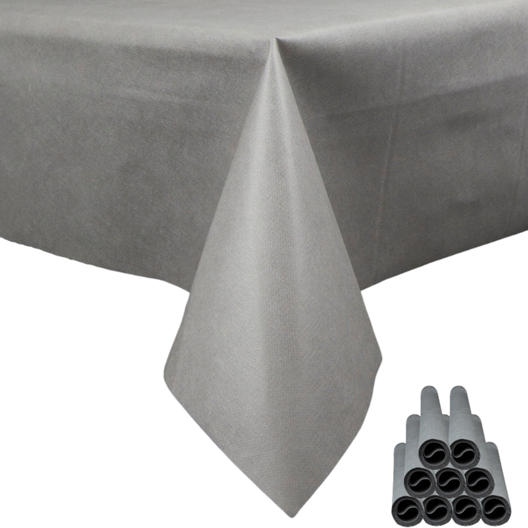 Sensalux Tischdecke, abwaschbar, Vorteilspack, 10 Stück, 1m x 2,5m, Grau 1m x 2,5m Grau, 1m x 2,5m G
