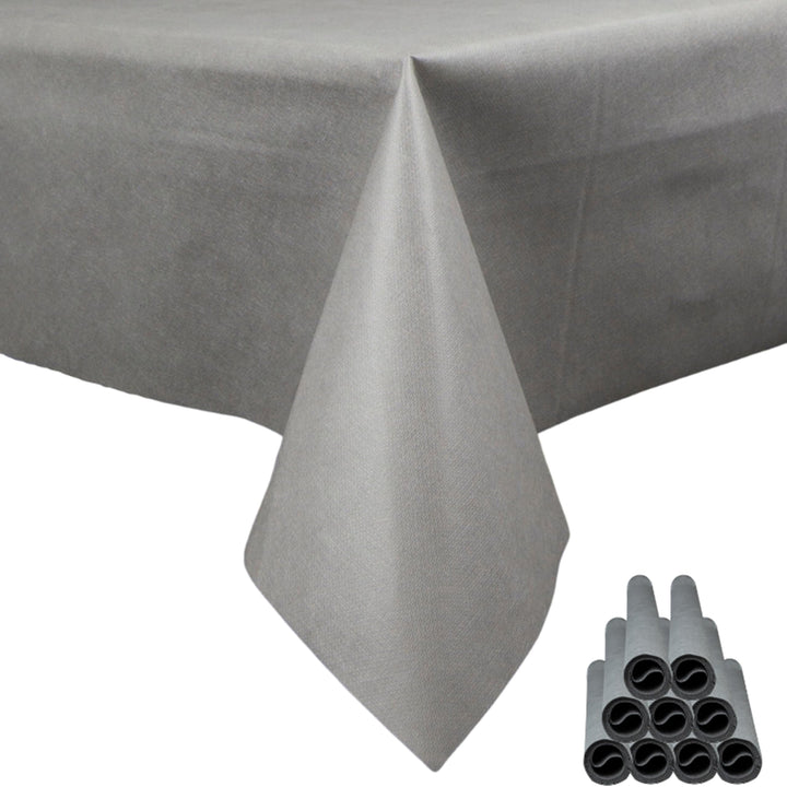 Sensalux Tischdecke, abwaschbar, Vorteilspack, 10 Stück, 1m x 2,5m, Grau 1m x 2,5m Grau, 1m x 2,5m G