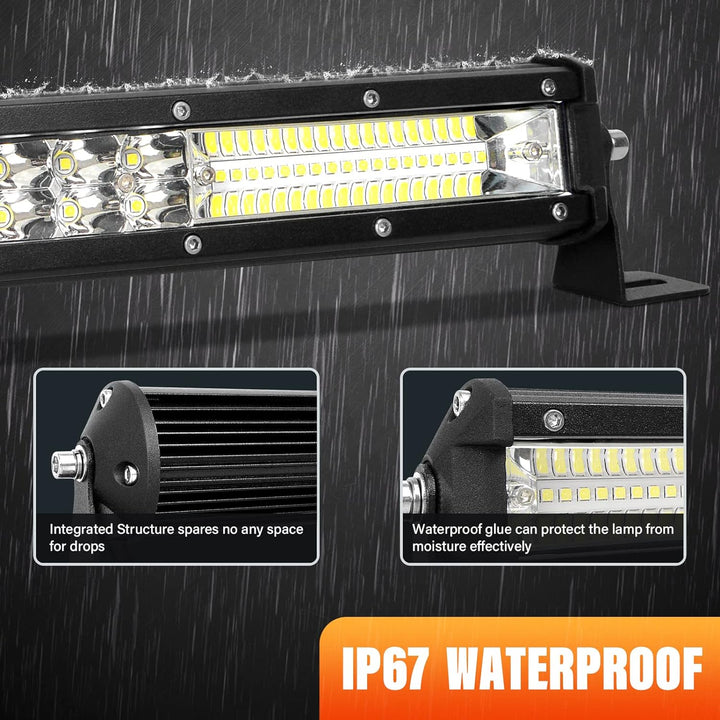 SKYWORLD Led Arbeitsscheinwerfer Bar 61cm 216W Scheinwerfer Flutlicht Spotlight Combo Offroad Beleuc