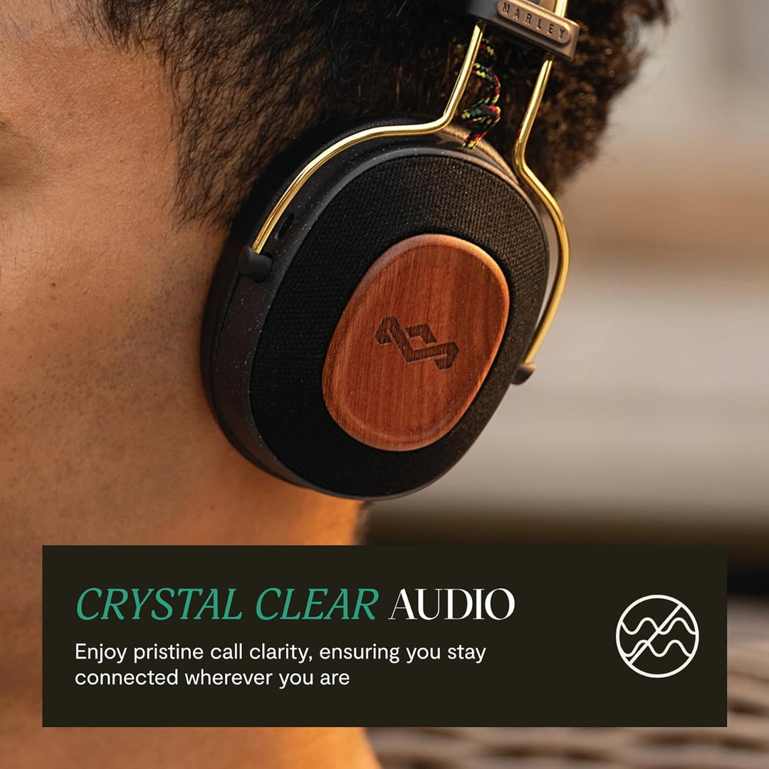House of Marley Positive Vibration Riddim kabellose On-Ear Bluetooth Kopfhörer - 50 Std. Spielzeit,