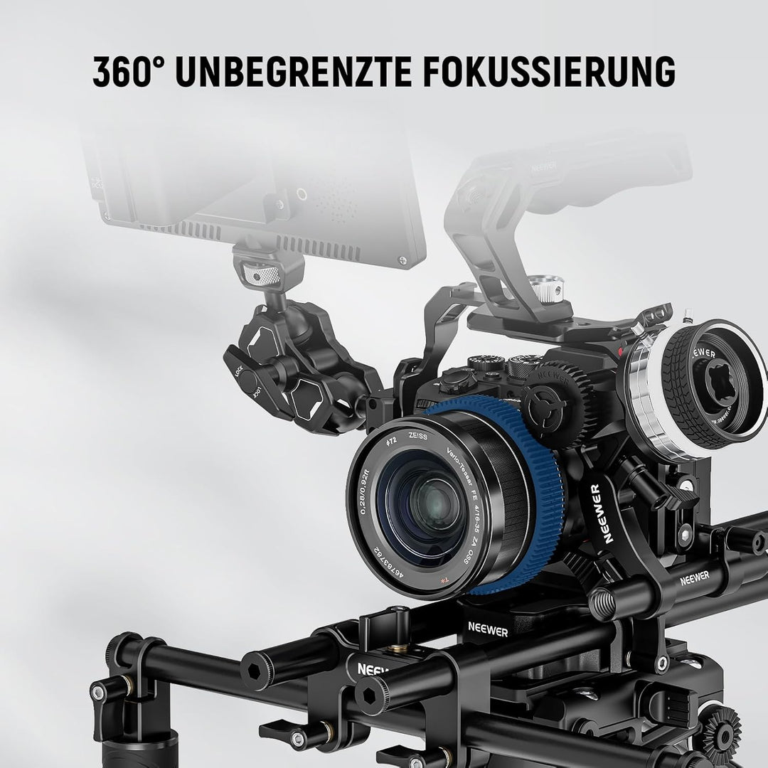 NEEWER 14STK Seamless Follow Focus Gear Ring Set 0.8 MOD für ø46.5-90mm Objektiv, Kompatibel mit Sma