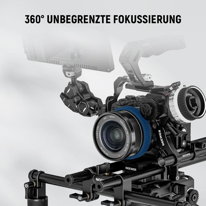NEEWER 14STK Seamless Follow Focus Gear Ring Set 0.8 MOD für ø46.5-90mm Objektiv, Kompatibel mit Sma