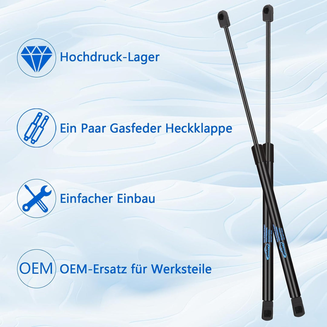 2x Heckklappendämpfer für Nissan Qashqai II (J11) 2013-2019 Kofferraum Dämpfer Gasdruckdämpfer Gasfe