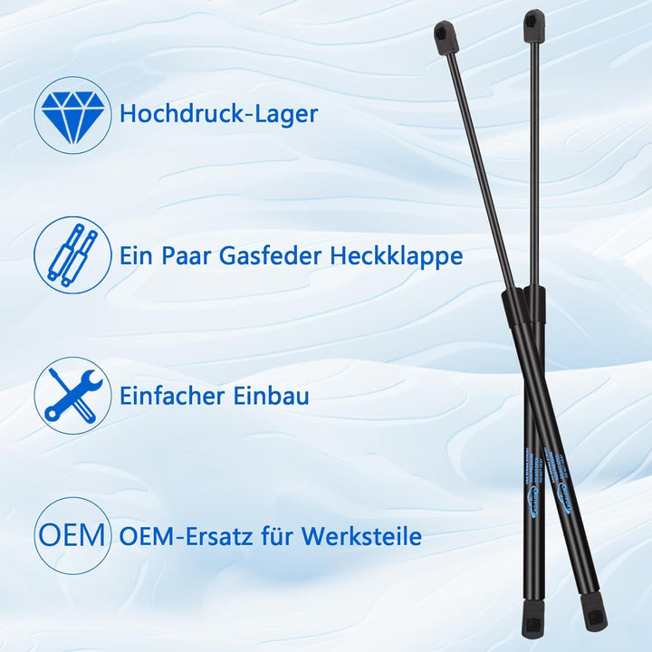 2x Heckklappendämpfer für Nissan Qashqai II (J11) 2013-2019 Kofferraum Dämpfer Gasdruckdämpfer Gasfe