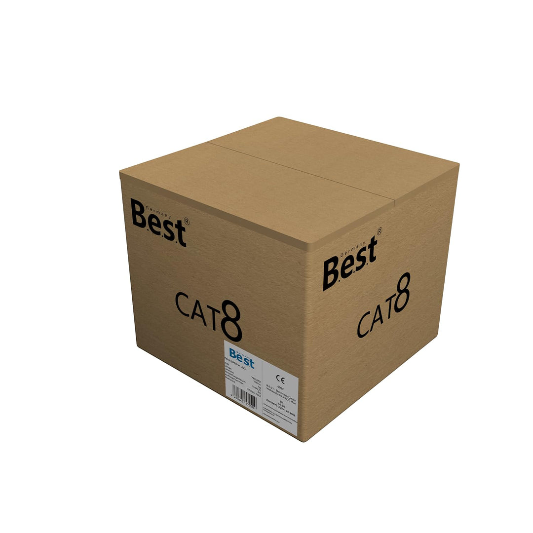 Germany B.e.s.t 100M CAT 8 Netzwerkkabel Verlegekabel Kupfer LAN Kabel Ethernetkabel S/FTP 40 Gbit/s