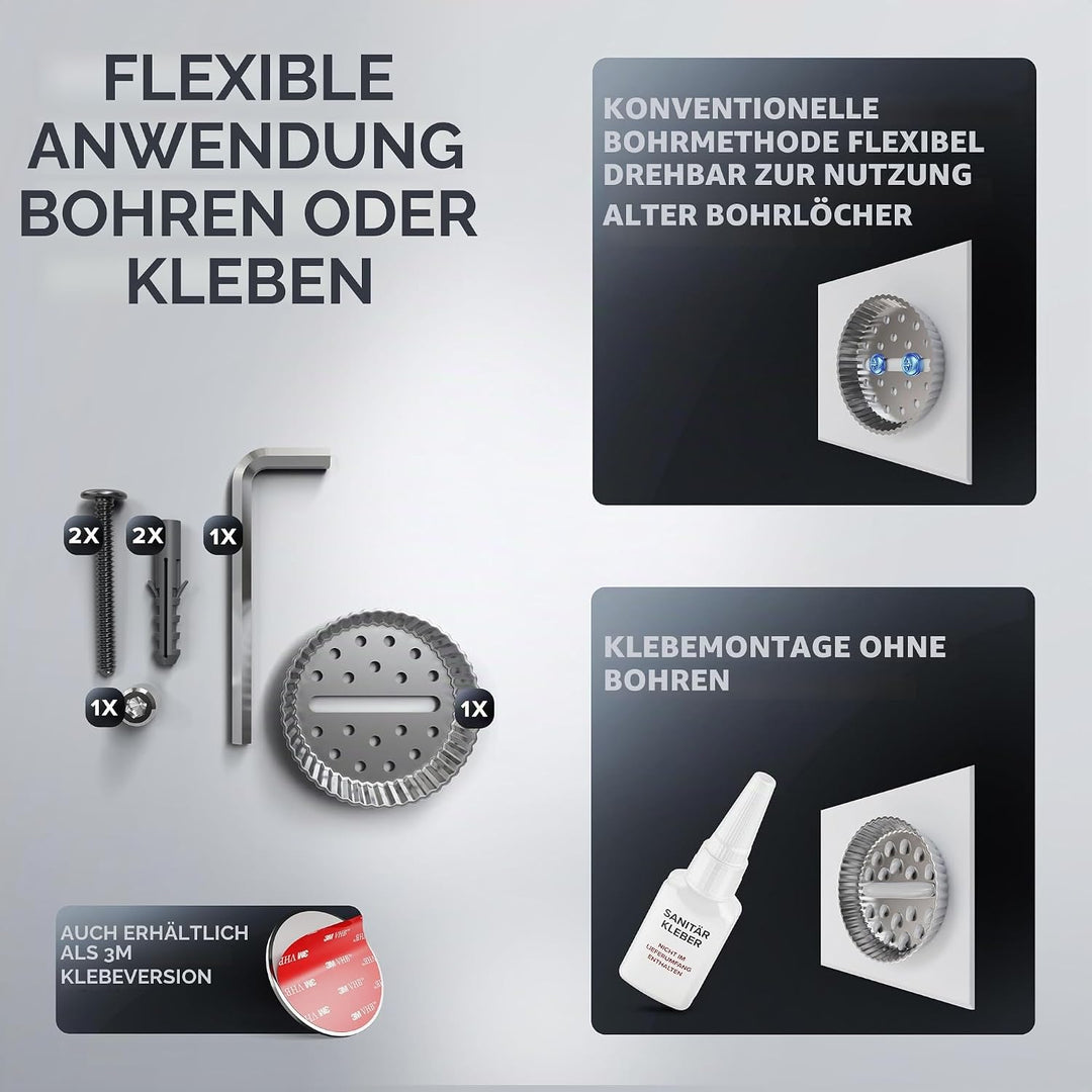 Toilettenpapierhalter Skagen zum Bohren Silber | Klorollenhalter in Edelstahl | Klorollenhalter mit