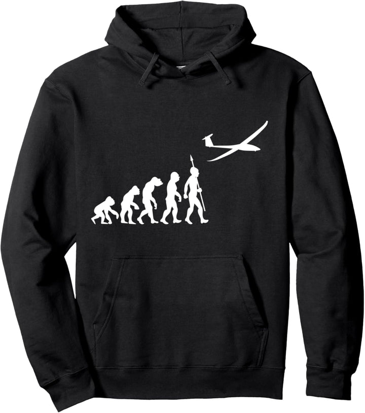 Segelfliegen Segelflieger Fliegen Flieger Evolution Lustig Pullover Hoodie