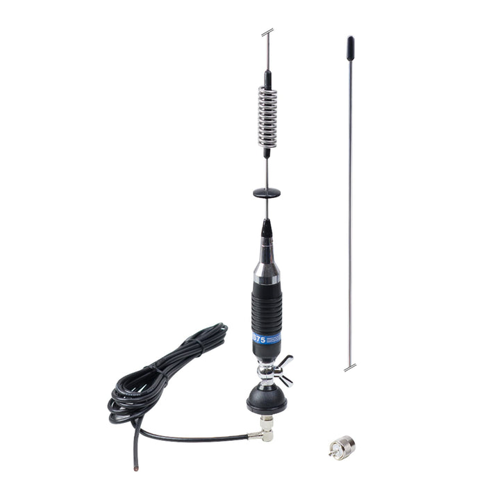 PNI S75CAB Antenne CB S75 Schmetterling, Kabelhalterung und PL-Stecker Single, Single