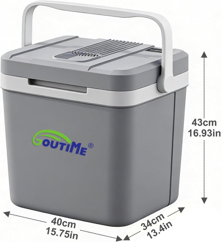 Goutime 24L Elektrische Kühlbox 12V/230V Dualbetrieb ECO MAX Camping
