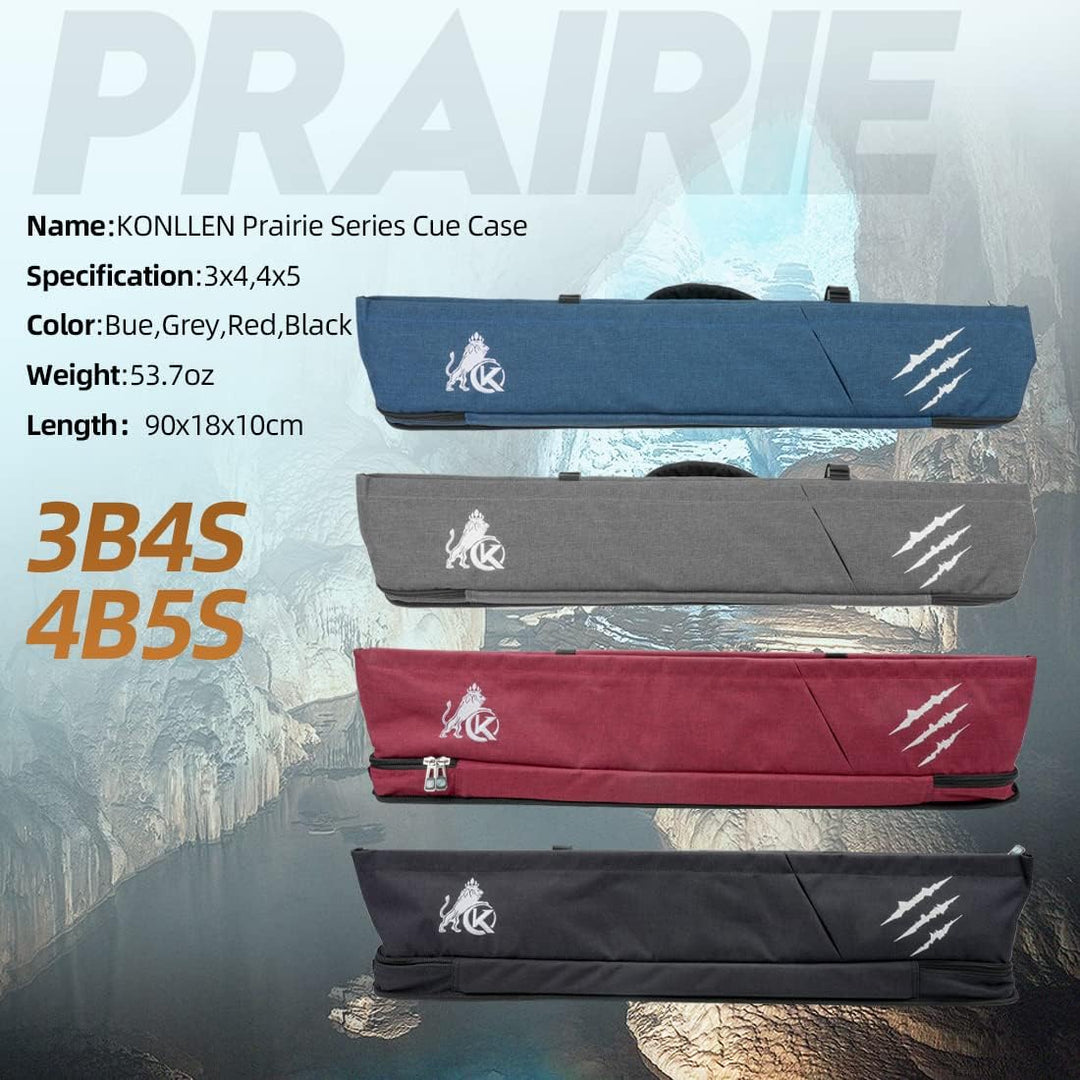KONLLEN 3x4 4x5 Oxford Cloth Billard-Hüllen Prairie Pool Queue Case Tragetasche mit hoher Kapazität