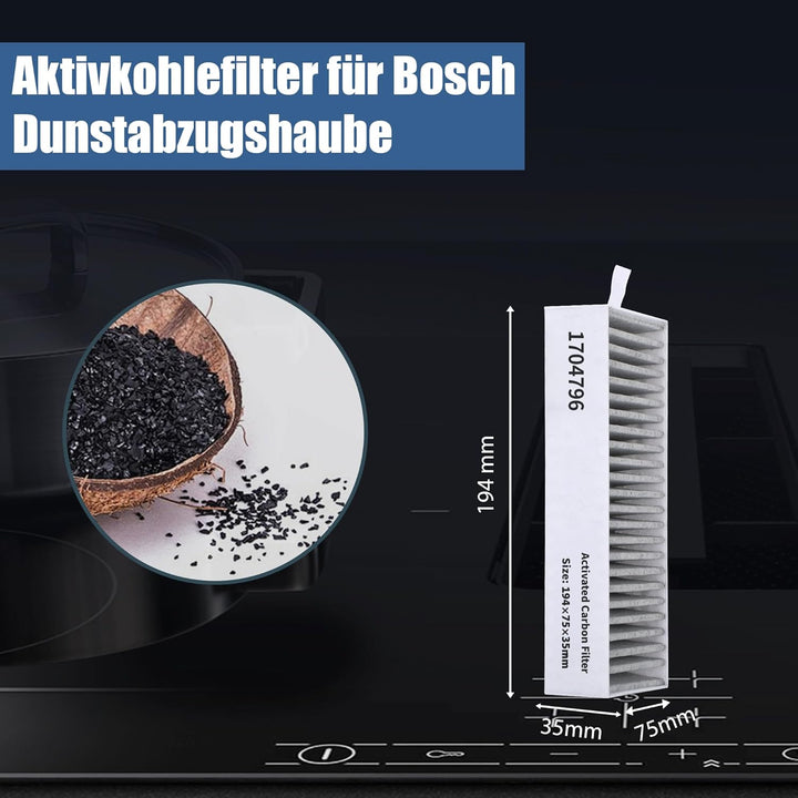 8 Aktivkohlefilter für Bosch HEZ9VRCR0 17004805 17004811 Siemens 17004796 17007505 HZ9VRCR0 Neff Z82