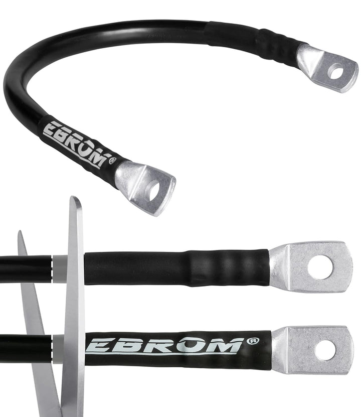 EBROM Batteriekabel SET 50 mm² je 60cm, M8+M10 Schuhe, 200A ANL Sicherung | von 60cm bis 10m, MASSEK