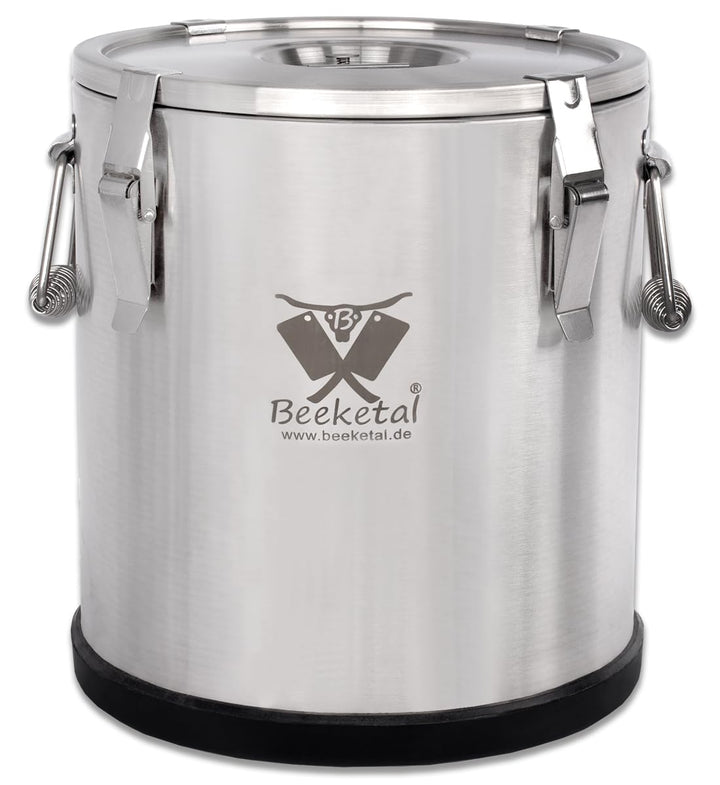 Beeketal 'BTB-21P' Edelstahl Thermobehälter mit 21 L Gesamtvolumen (Max. 18,5 L Füllmenge) | Doppelw
