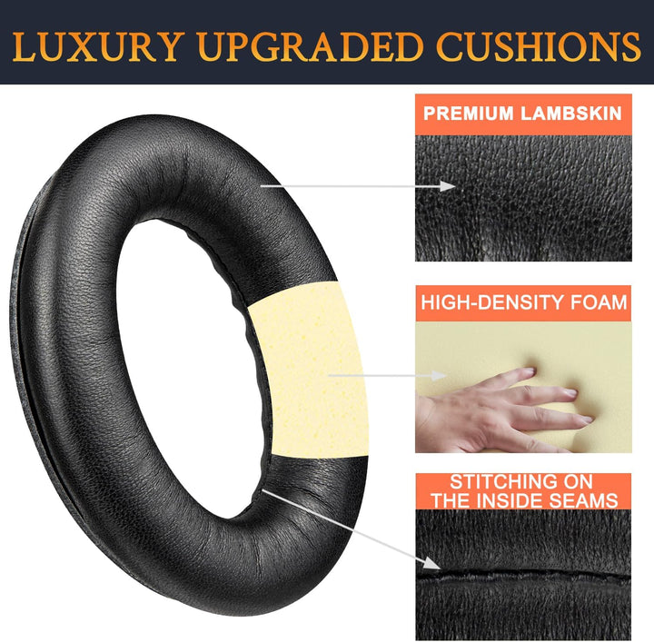 SOULWIT Lammfell Ersatzpolster Ersatz Ohrpolster für Bose QuietComfort 45 (QC45)/QuietComfort SE (QC