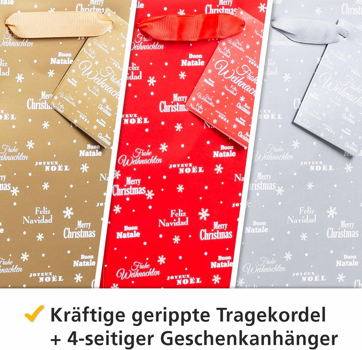 HEKU Geschenktaschen-Set, Glitter &