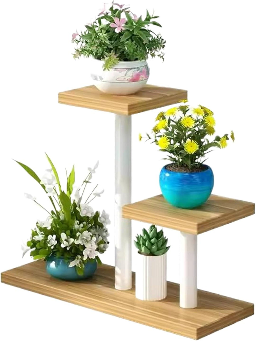Schaufensterbärke Pflanzenregal, quadratische Desktop Sukkulente Fensteranlagenständer, 16x6x8 Robus