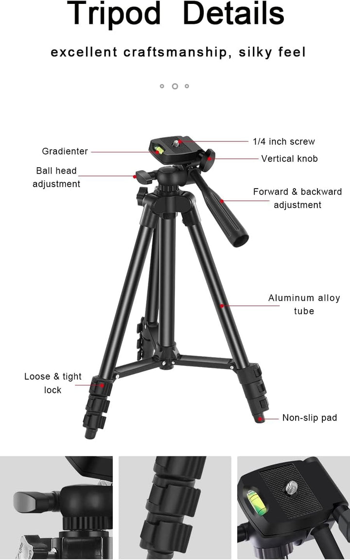 SURPN Vlogging-Kit,YouTube-Starter-Kit,für iPhone/Android-Telefone/Kameras | Telefonhalter für Video