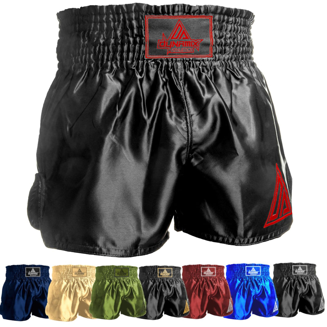 Dynamix Athletics Muay Thai Shorts Origin - Traditionelle klassische Thaibox Hose für Herren mit bre