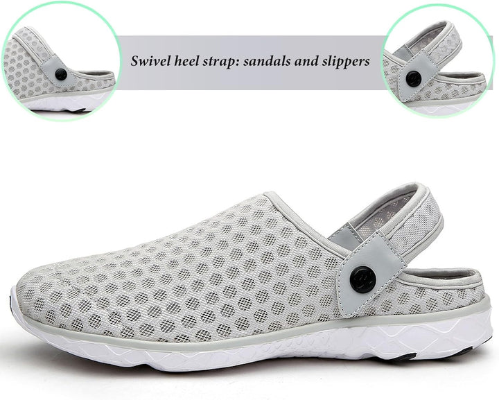 Unisex Clogs Hausschuhe Atmungsaktiv Mesh Pantoletten Sommer Beach Freizeit Schuhe rutschfest Weiche