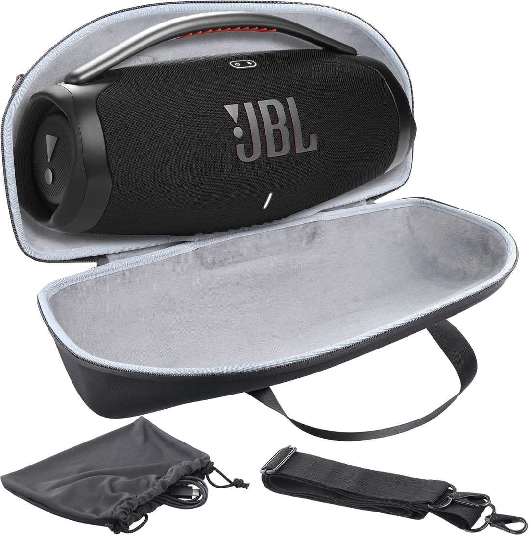 co2CREA Hart Tragetasche mit Mini Zubehörtasche und Schultergurt Für JBL Boombox 3 /Boombox 3 WiFi/B