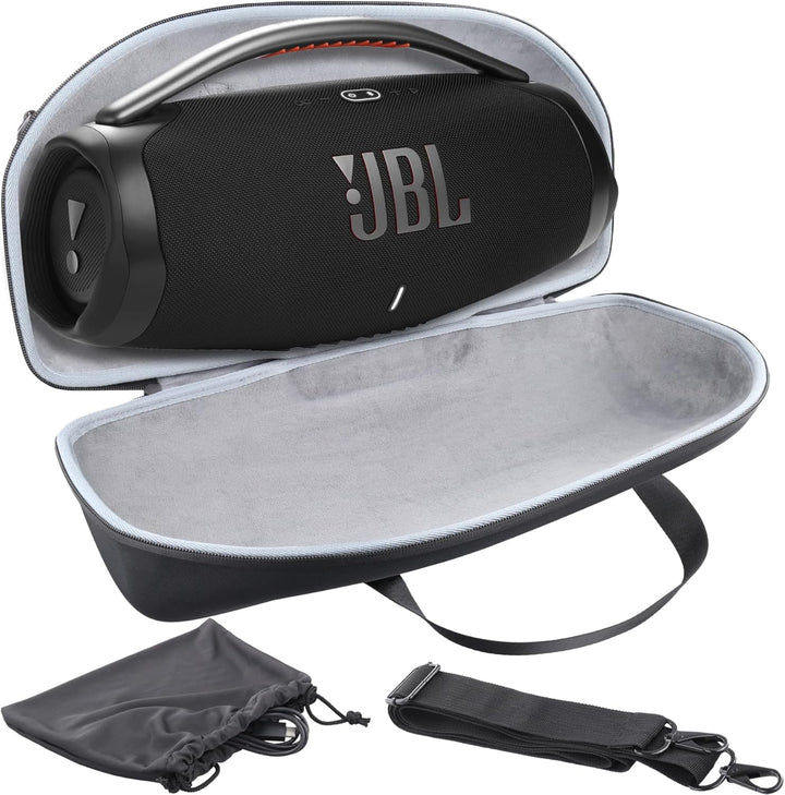 co2CREA Hart Tragetasche mit Mini Zubehörtasche und Schultergurt Für JBL Boombox 3 /Boombox 3 WiFi/B