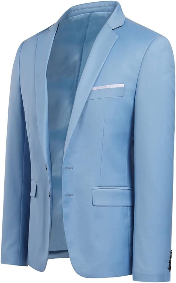 YOUTHUP Herren Sakko Slim Fit Freizeit Modern Anzugjacke für Hochzeit Party Business Abschluss Jacke