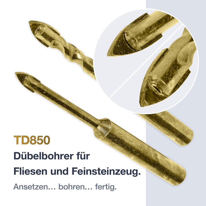 Marcrist TD850 Fliesenbohrer Set 6mm / 8mm - Hard Ceramic Bohrer für harte Fliesen, Keramik, Granit
