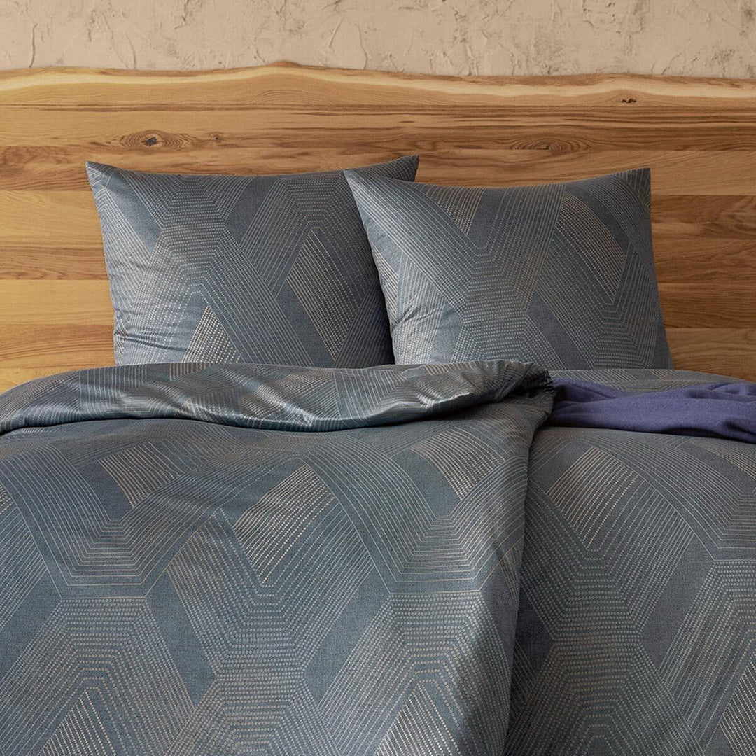 ESTELLA Mako Interlock Jersey Bettwäsche Quinn Graphit 1 Bettbezug 155 x 220 cm + 1 Kissenbezug 80 x