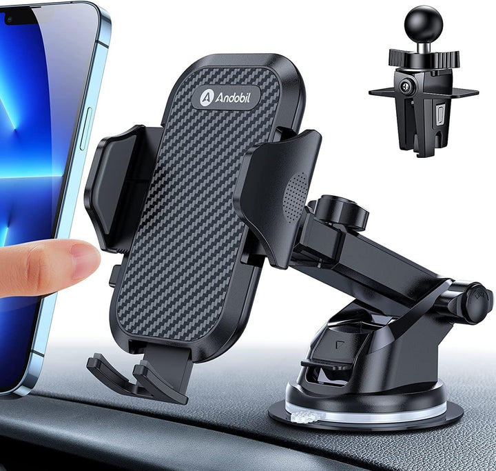 andobil Auto Handyhalter [2022 Sehr stabil und stossfest] 3 in 1 Halterung für Auto 360° drehbar Aut