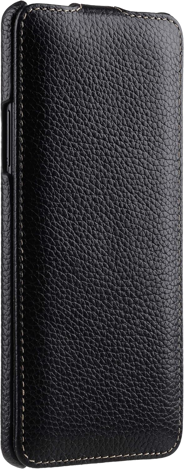 STILGUT UltraSlim entwickelt für OnePlus 8 Hülle aus Leder - OnePlus 8 Flip Case, Klapphülle, Handyh