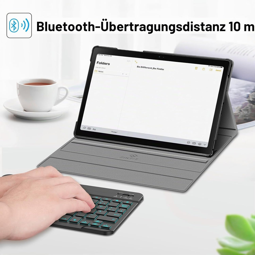 FINTIE Beleuchtete Tastatur Hülle für Samsung Galaxy Tab A8 10.5 Zoll 2022/2021 SM-X200/X205/X207 -