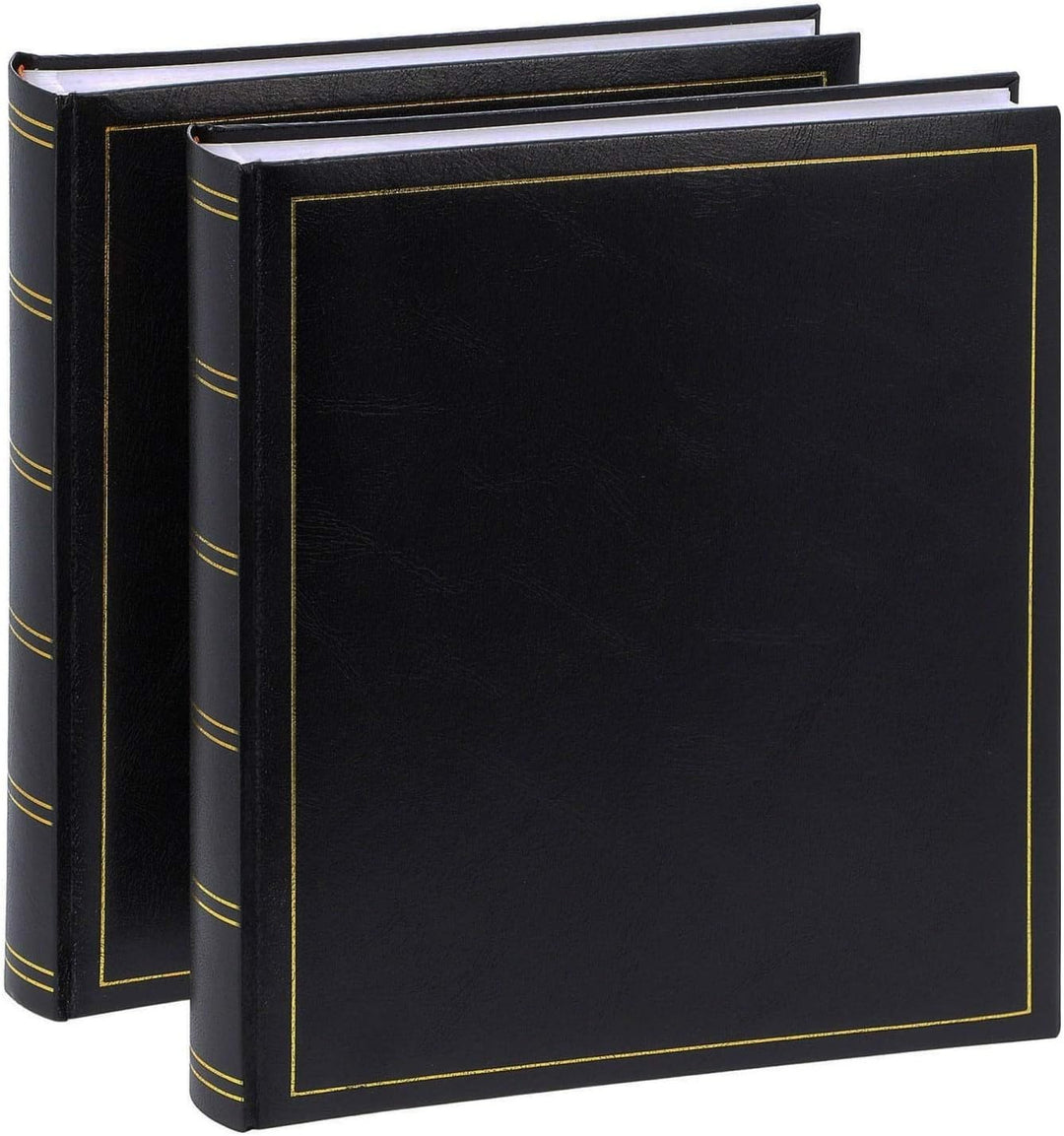 Brepols 2 Stück Foto-Alben, traditionell, Jumbo 100 Seiten für 500 Fotos 10 x 15 – Schwarz