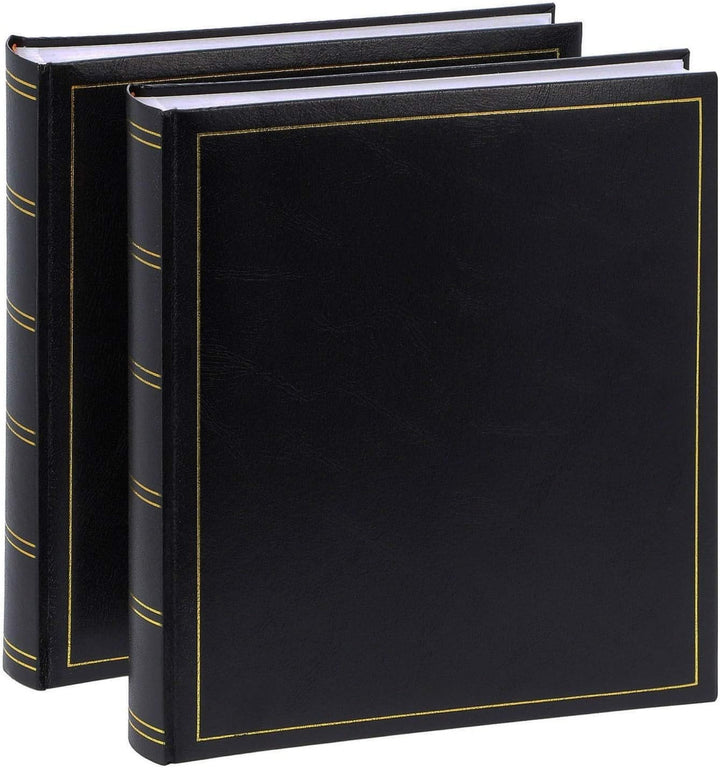 Brepols 2 Stück Foto-Alben, traditionell, Jumbo 100 Seiten für 500 Fotos 10 x 15 – Schwarz
