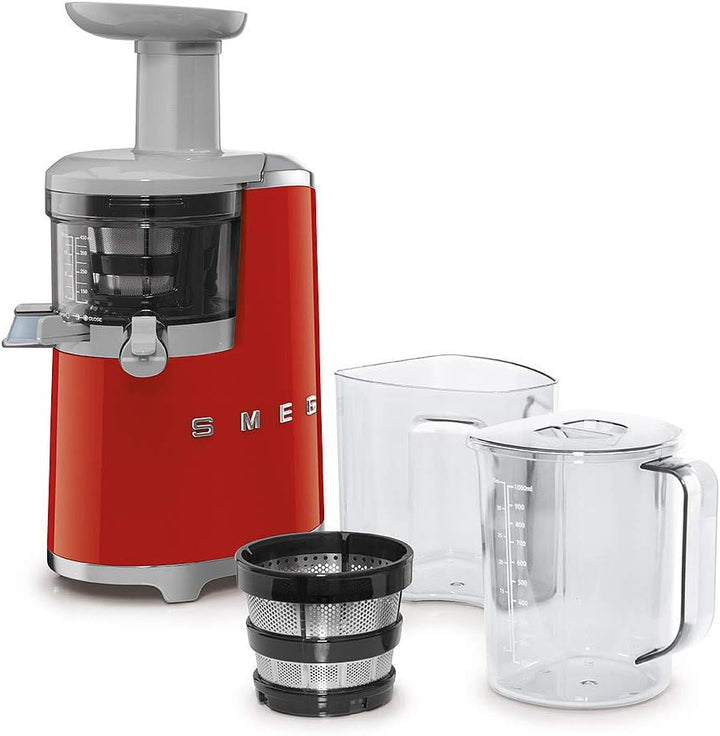Smeg SJF01RDEU Entsafter, 18/8 Stainless Steel, Rot