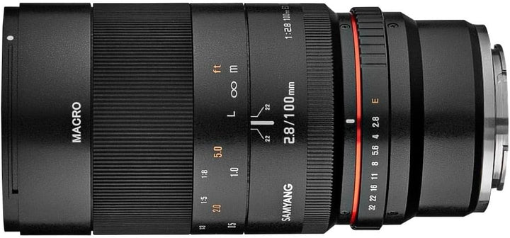 Samyang 100mm F2.8 Makro für MFT– Macro Teleobjektiv Festbrennweite für MFT Mount, manueller Fokus,